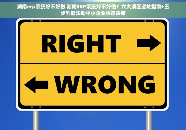 湖南erp系统好不好做 湖南ERP系统好不好做？六大误区避坑指南+五步判断法助中小企业快速决策