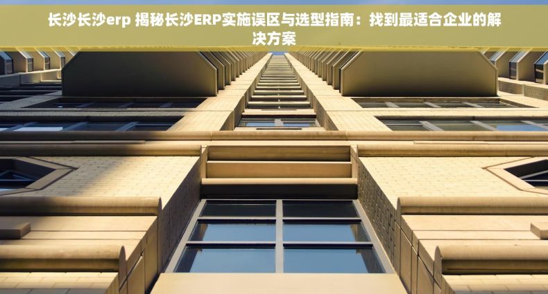 长沙长沙erp 揭秘长沙ERP实施误区与选型指南：找到最适合企业的解决方案