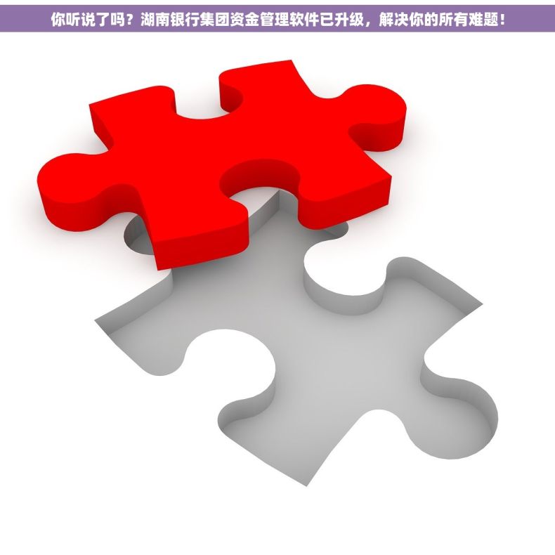 你听说了吗？湖南银行集团资金管理软件已升级，解决你的所有难题！