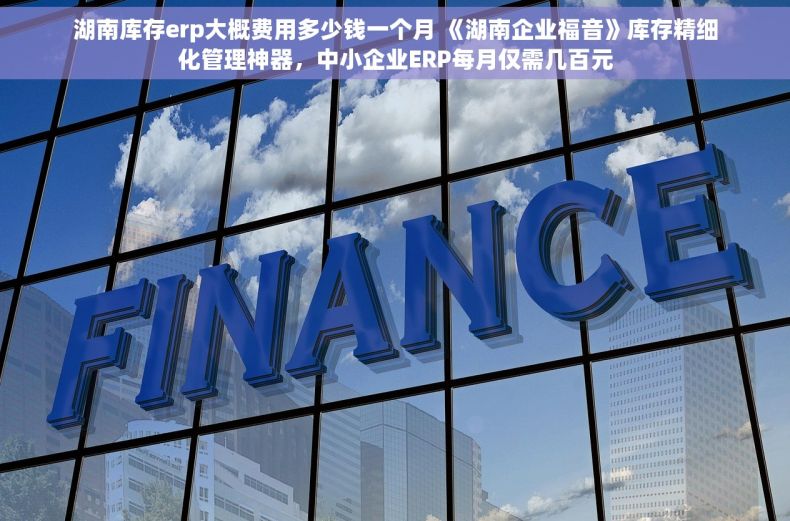 湖南库存erp大概费用多少钱一个月 《湖南企业福音》库存精细化管理神器，中小企业ERP每月仅需几百元