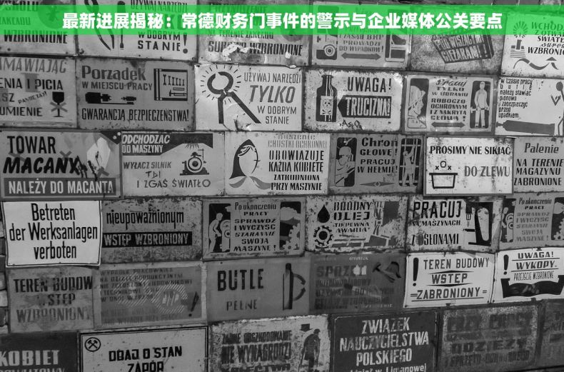 最新进展揭秘：常德财务门事件的警示与企业媒体公关要点
