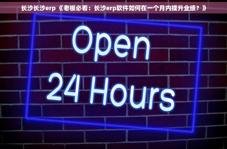 长沙长沙erp 《老板必看：长沙erp软件如何在一个月内提升业绩？》
