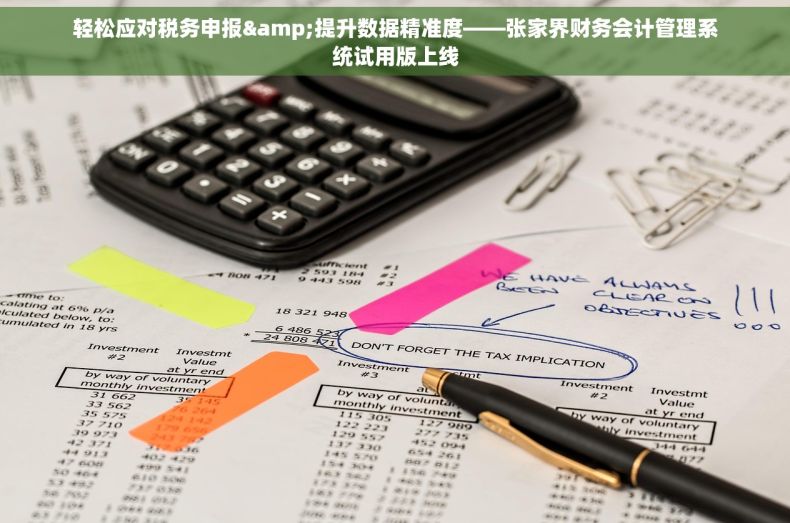 轻松应对税务申报&提升数据精准度——张家界财务会计管理系统试用版上线