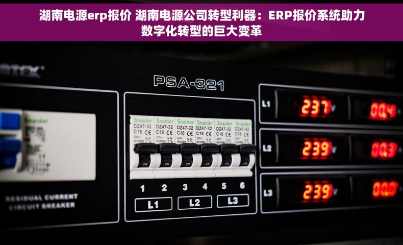 湖南电源erp报价 湖南电源公司转型利器：ERP报价系统助力数字化转型的巨大变革