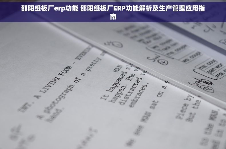 邵阳纸板厂erp功能 邵阳纸板厂ERP功能解析及生产管理应用指南
