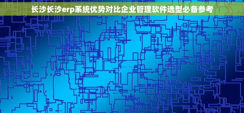 长沙长沙erp系统优势对比企业管理软件选型必备参考