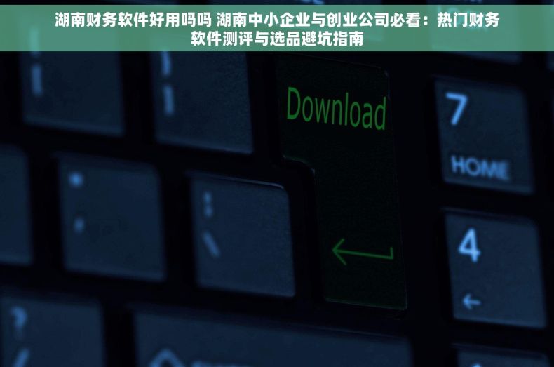 湖南财务软件好用吗吗 湖南中小企业与创业公司必看：热门财务软件测评与选品避坑指南