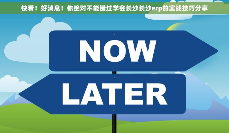 快看！好消息！你绝对不能错过学会长沙长沙erp的实战技巧分享
