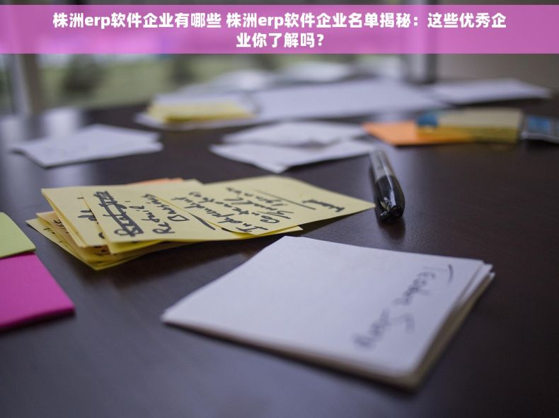 株洲erp软件企业有哪些 株洲erp软件企业名单揭秘：这些优秀企业你了解吗？