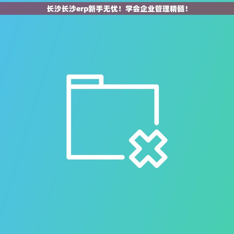 长沙长沙erp新手无忧！学会企业管理精髓！