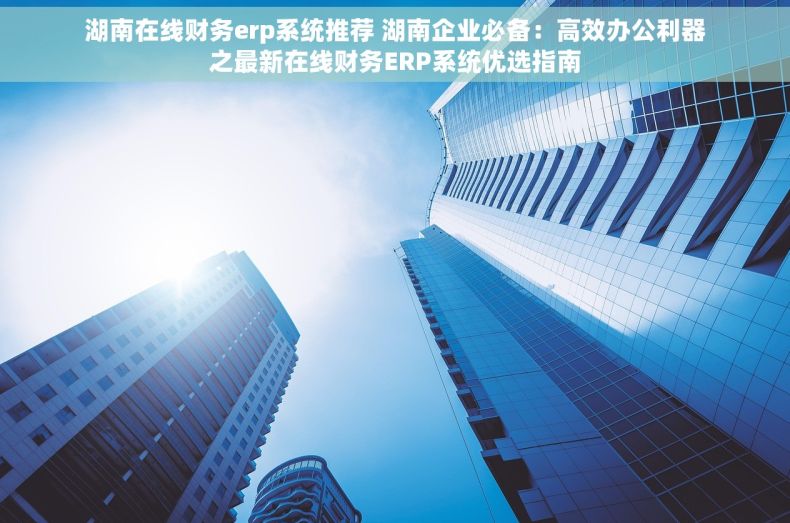 湖南在线财务erp系统推荐 湖南企业必备：高效办公利器之最新在线财务ERP系统优选指南