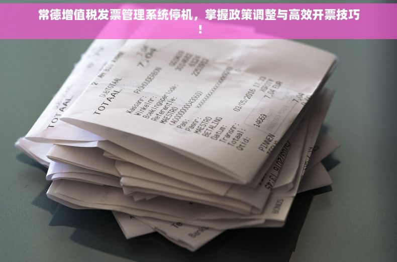 常德增值税发票管理系统停机，掌握政策调整与高效开票技巧！