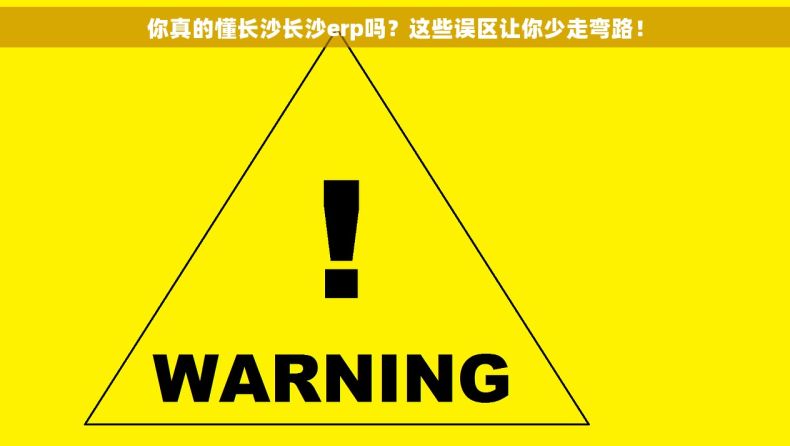 你真的懂长沙长沙erp吗？这些误区让你少走弯路！