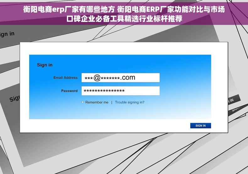 衡阳电商erp厂家有哪些地方 衡阳电商ERP厂家功能对比与市场口碑企业必备工具精选行业标杆推荐