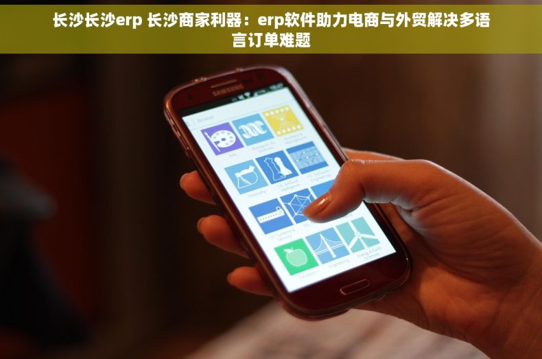 长沙长沙erp 长沙商家利器：erp软件助力电商与外贸解决多语言订单难题