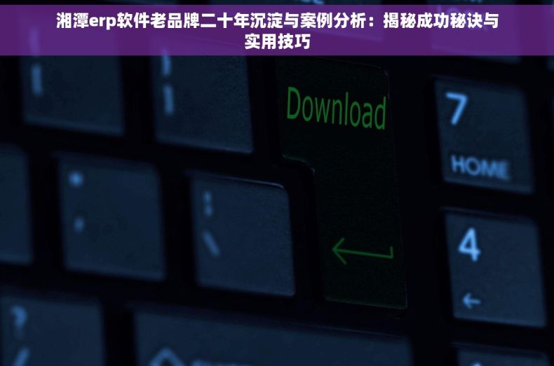 湘潭erp软件老品牌二十年沉淀与案例分析：揭秘成功秘诀与实用技巧
