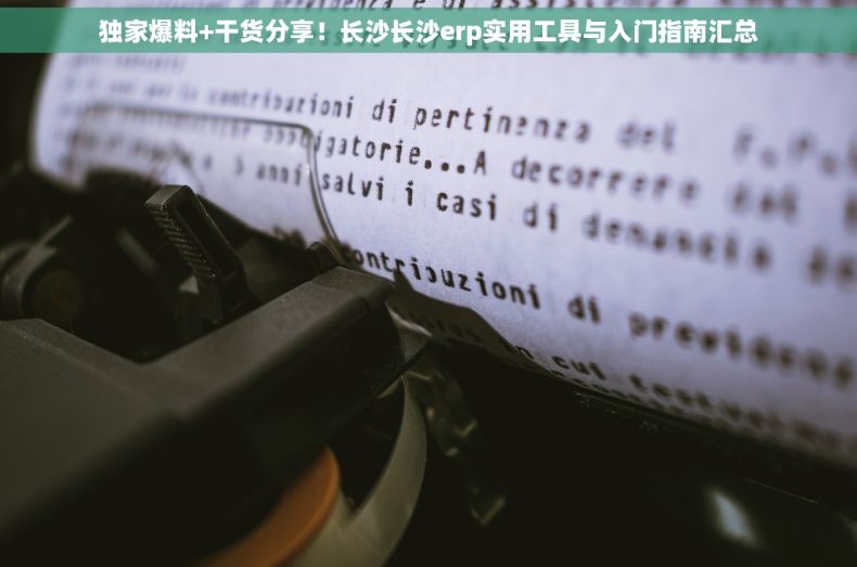 独家爆料+干货分享！长沙长沙erp实用工具与入门指南汇总
