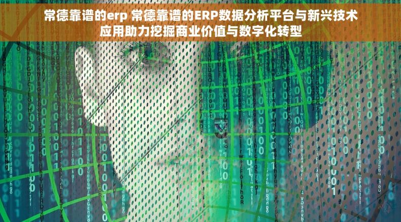 常德靠谱的erp 常德靠谱的ERP数据分析平台与新兴技术应用助力挖掘商业价值与数字化转型