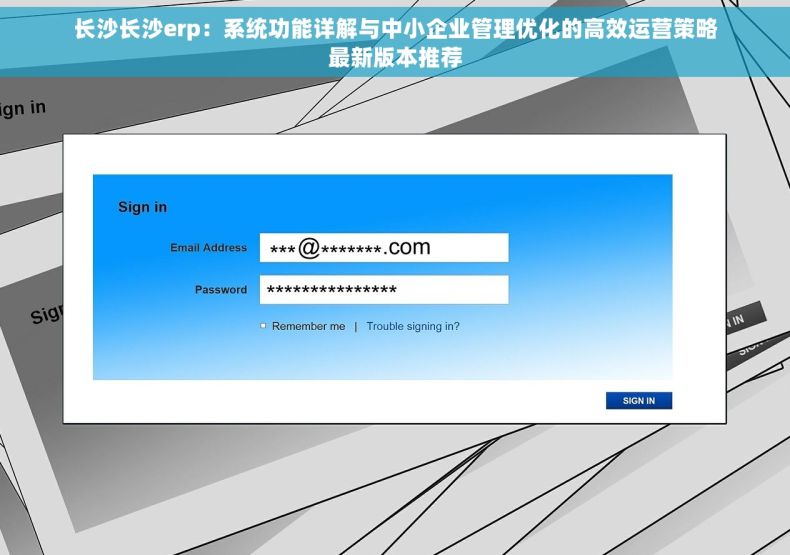 长沙长沙erp：系统功能详解与中小企业管理优化的高效运营策略最新版本推荐