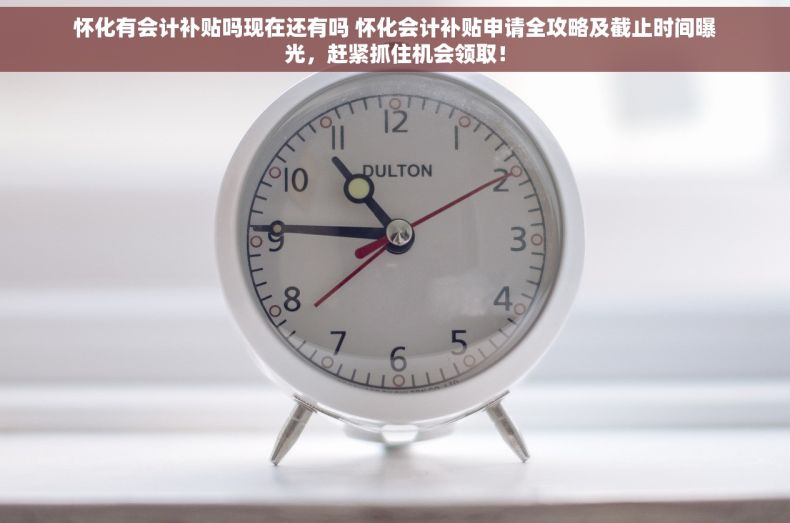 怀化有会计补贴吗现在还有吗 怀化会计补贴申请全攻略及截止时间曝光，赶紧抓住机会领取！