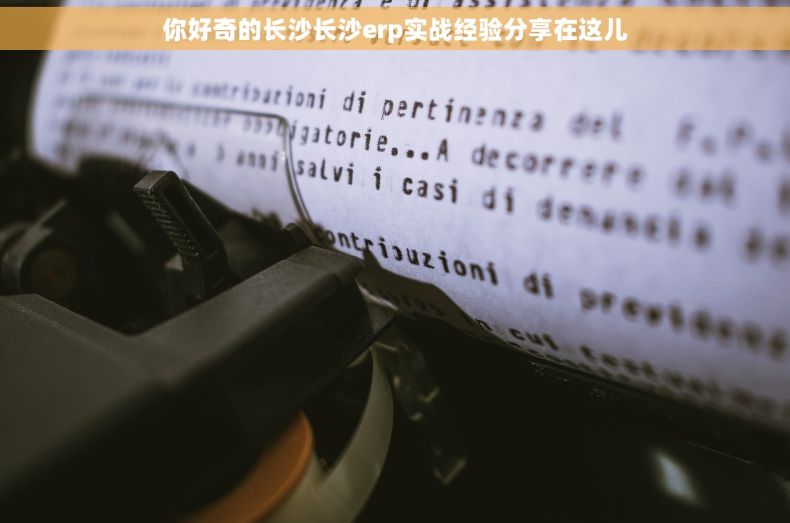 你好奇的长沙长沙erp实战经验分享在这儿