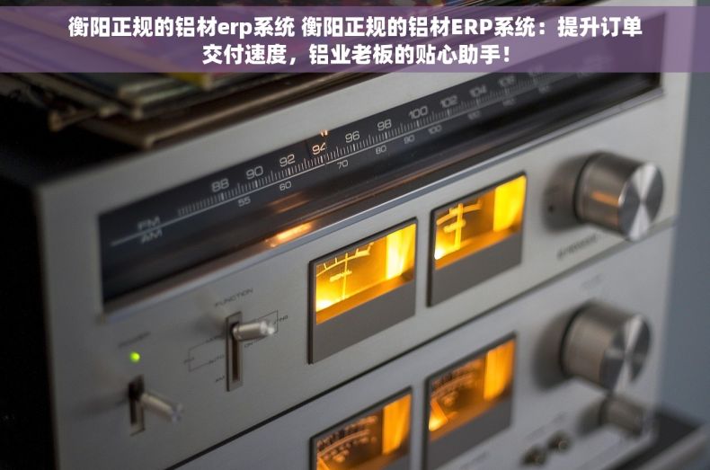 衡阳正规的铝材erp系统 衡阳正规的铝材ERP系统：提升订单交付速度，铝业老板的贴心助手！