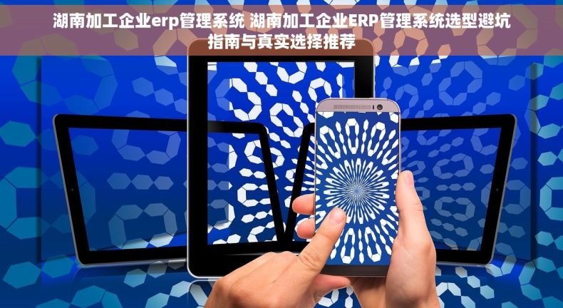 湖南加工企业erp管理系统 湖南加工企业ERP管理系统选型避坑指南与真实选择推荐