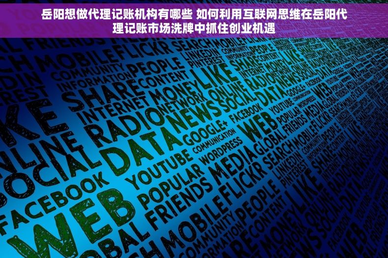 岳阳想做代理记账机构有哪些 如何利用互联网思维在岳阳代理记账市场洗牌中抓住创业机遇