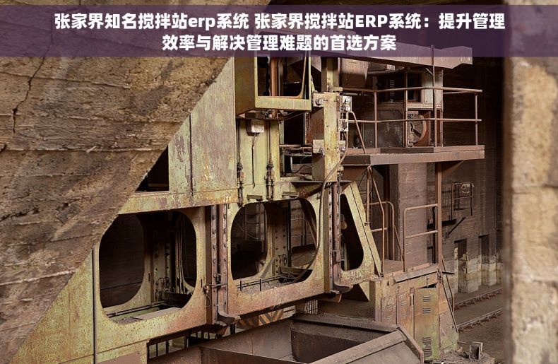 张家界知名搅拌站erp系统 张家界搅拌站ERP系统：提升管理效率与解决管理难题的首选方案