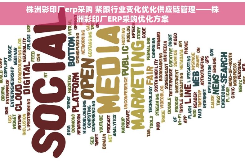 株洲彩印厂erp采购 紧跟行业变化优化供应链管理——株洲彩印厂ERP采购优化方案