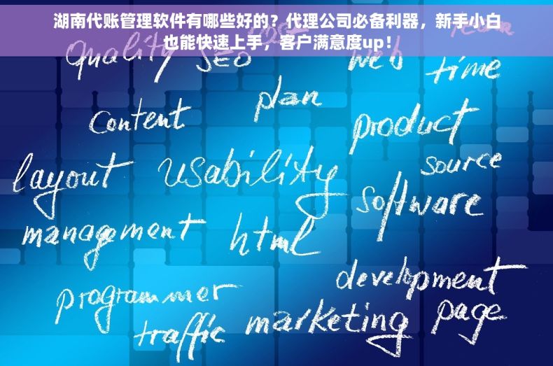 湖南代账管理软件有哪些好的？代理公司必备利器，新手小白也能快速上手，客户满意度up！