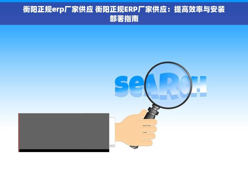 衡阳正规erp厂家供应 衡阳正规ERP厂家供应：提高效率与安装部署指南