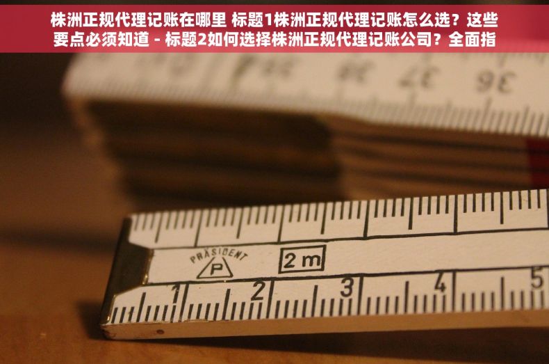 株洲正规代理记账在哪里 标题1株洲正规代理记账怎么选？这些要点必须知道 - 标题2如何选择株洲正规代理记账公司？全面指南在此