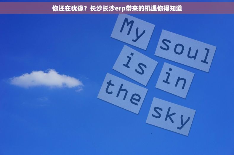 你还在犹豫？长沙长沙erp带来的机遇你得知道