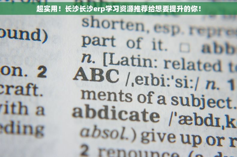 超实用！长沙长沙erp学习资源推荐给想要提升的你！