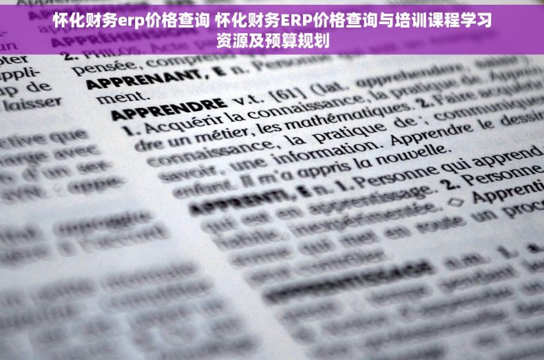 怀化财务erp价格查询 怀化财务ERP价格查询与培训课程学习资源及预算规划
