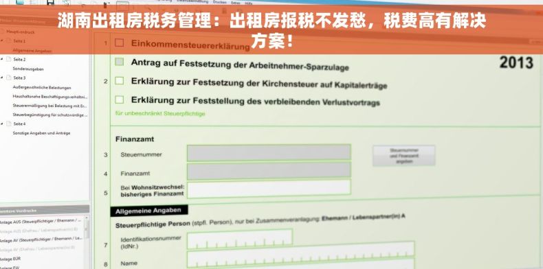 湖南出租房税务管理：出租房报税不发愁，税费高有解决方案！