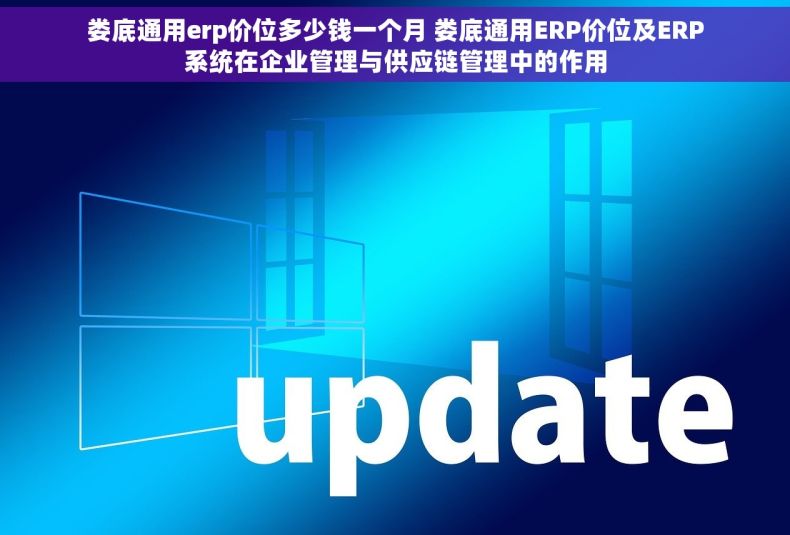 娄底通用erp价位多少钱一个月 娄底通用ERP价位及ERP系统在企业管理与供应链管理中的作用