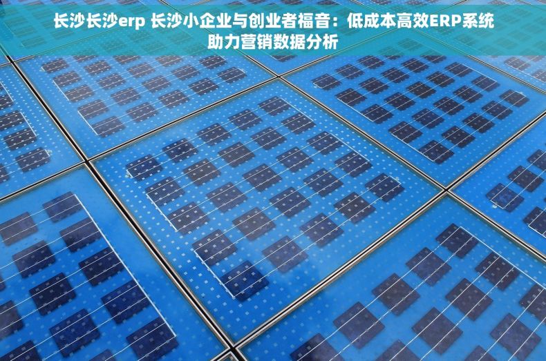长沙长沙erp 长沙小企业与创业者福音：低成本高效ERP系统助力营销数据分析