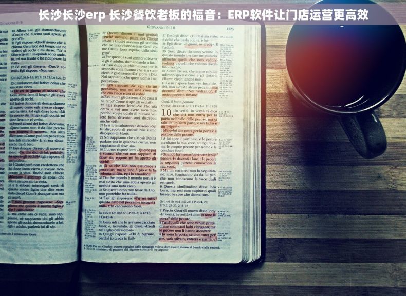 长沙长沙erp 长沙餐饮老板的福音：ERP软件让门店运营更高效