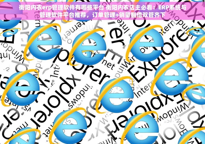 衡阳内衣erp管理软件有哪些平台 衡阳内衣店主必看：ERP系统与管理软件平台推荐，订单管理+销量翻倍双管齐下