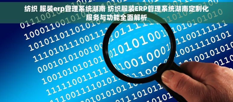 纺织 服装erp管理系统湖南 纺织服装ERP管理系统湖南定制化服务与功能全面解析