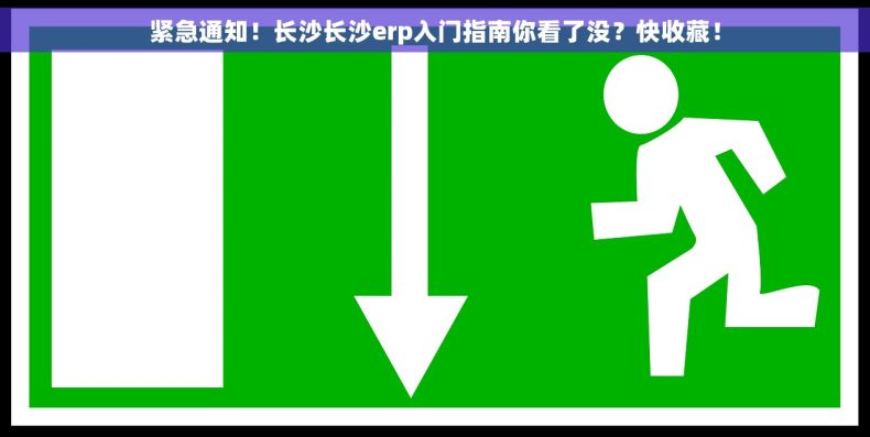 紧急通知！长沙长沙erp入门指南你看了没？快收藏！