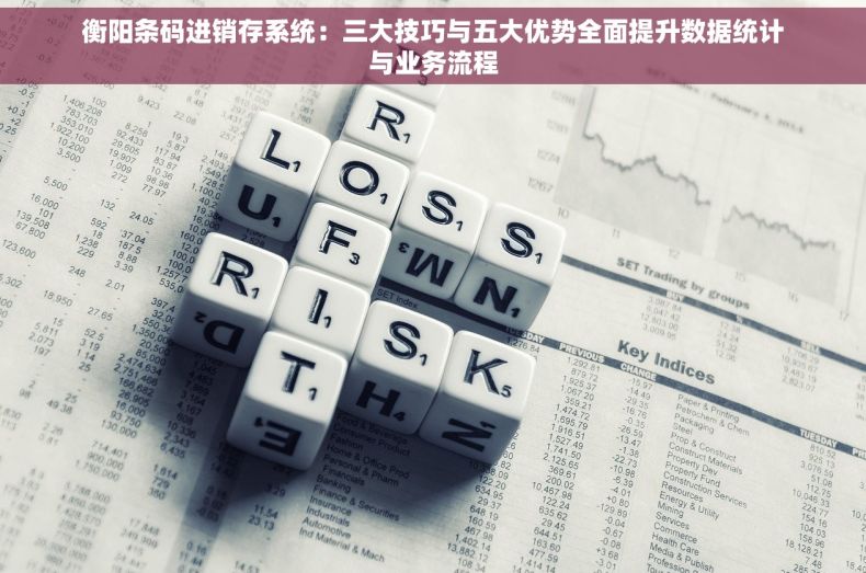 衡阳条码进销存系统：三大技巧与五大优势全面提升数据统计与业务流程