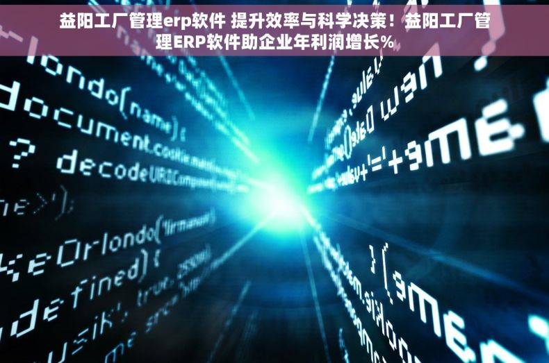 益阳工厂管理erp软件 提升效率与科学决策！益阳工厂管理ERP软件助企业年利润增长%