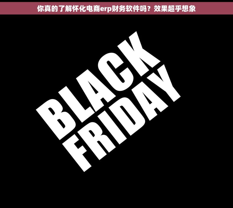 你真的了解怀化电商erp财务软件吗？效果超乎想象