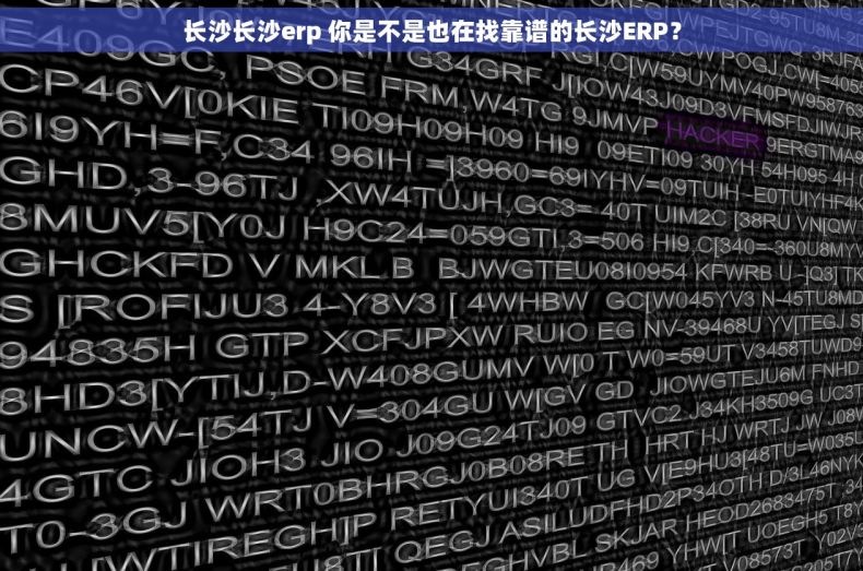 长沙长沙erp 你是不是也在找靠谱的长沙ERP？
