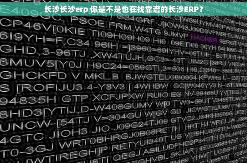 长沙长沙erp 你是不是也在找靠谱的长沙ERP？