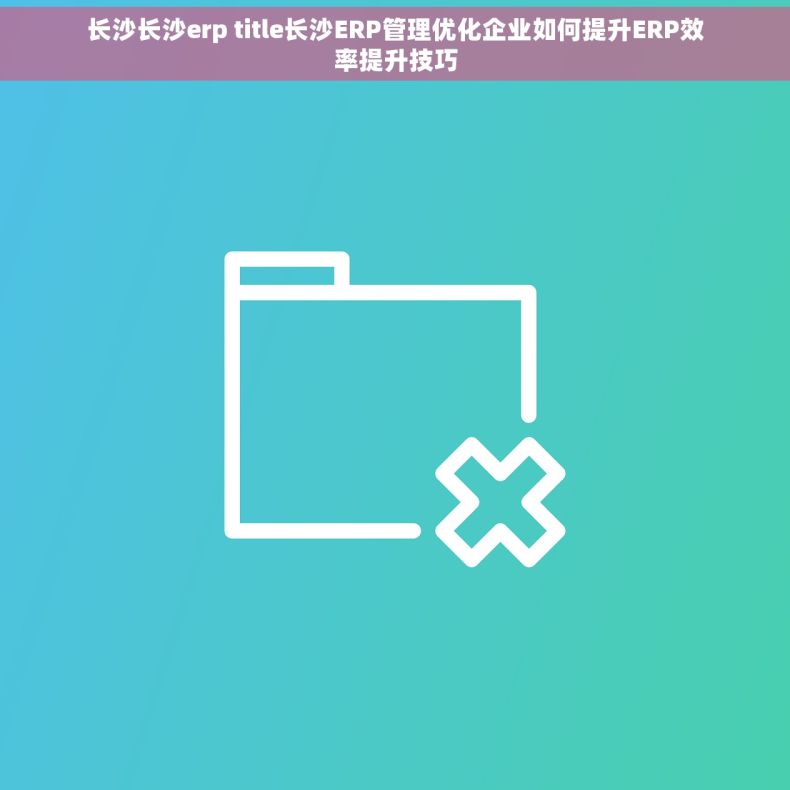 长沙长沙erp title长沙ERP管理优化企业如何提升ERP效率提升技巧