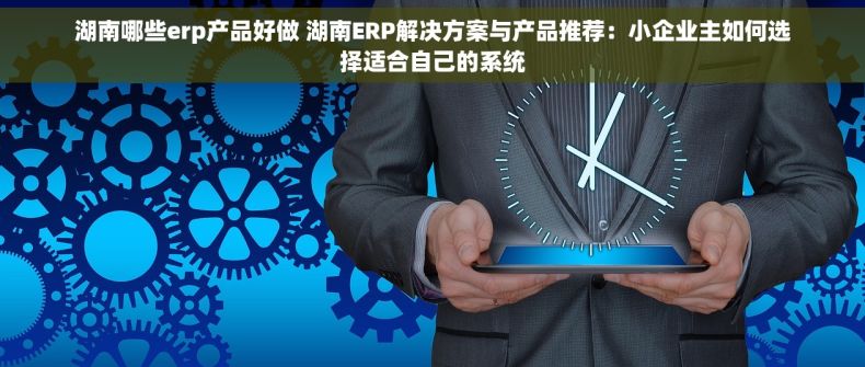 湖南哪些erp产品好做 湖南ERP解决方案与产品推荐：小企业主如何选择适合自己的系统